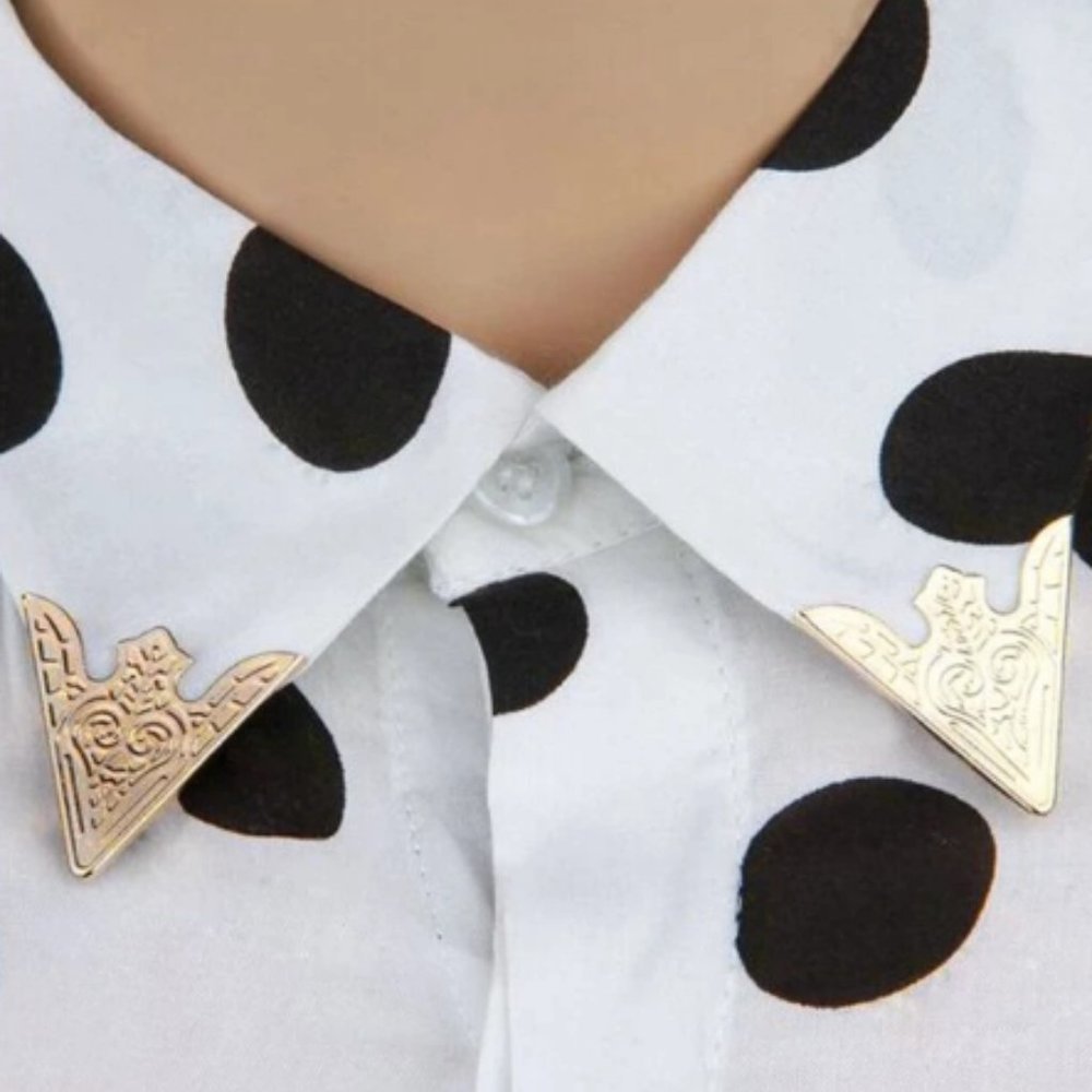 Solid Collar Tips ~ Western Arrow ~ Gold
